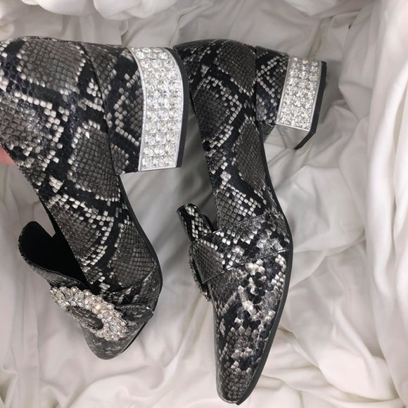 Jeffrey Campbell Shoes - Jeffrey Campbell Crystal Embellished Buckle Snake